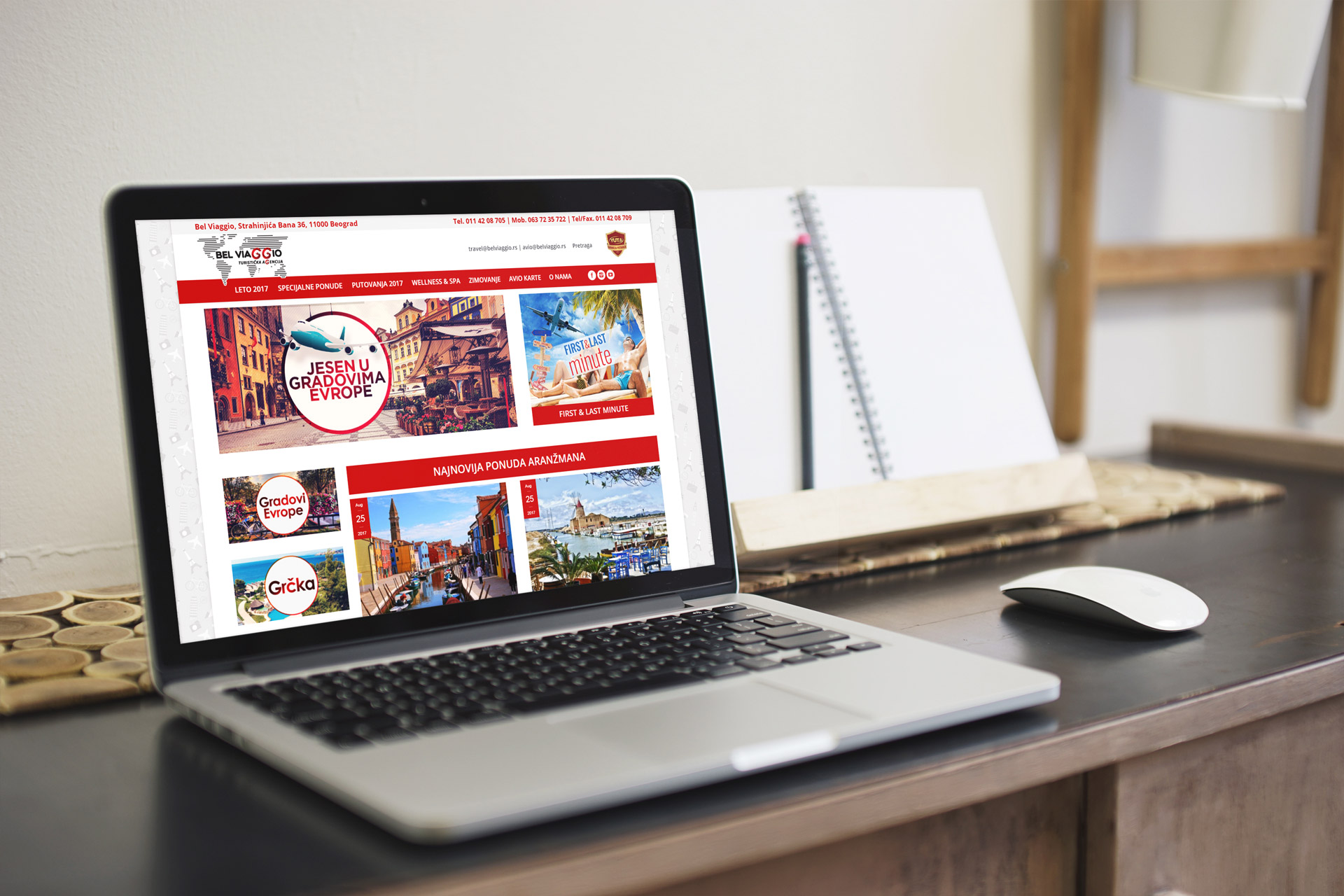 belviaggio travel agency web design